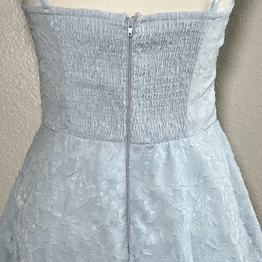 Windsor Light Blue Lace Mini Romper Dress S Babydoll Corset - Picture 9 of 13